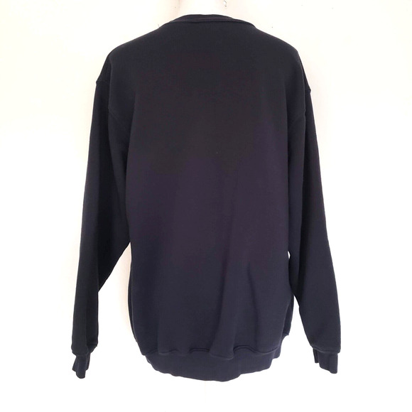 Bay Side INSERT WOKE SLOGAN Unisex SIZE L Political Black Pullover Sweatshirt US - Picture 4 of 11